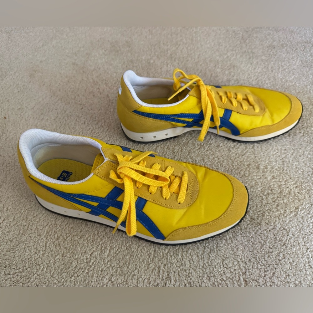 Asics Onitsuka Tiger New York Shoes Men's 11.5 Yellow & Blue Athletic Shoes